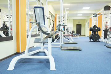 Fototapeta na wymiar The image of a fitness hall