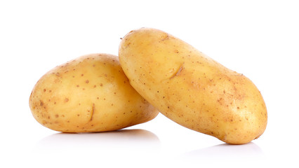 Raw Potato isolated on the white background