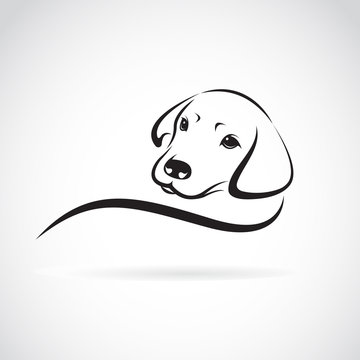 Vector of a dog labrador on white background. Easy editable layered vector illustration.