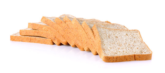 whole wheat Bread isolated on the white background