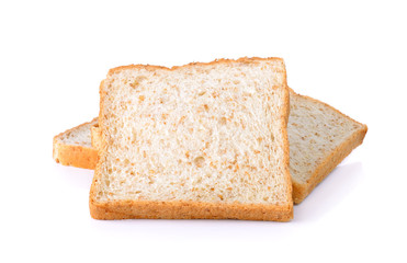 whole wheat Bread isolated on the white background
