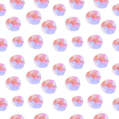 Watercolor polka dot seamless pattern.