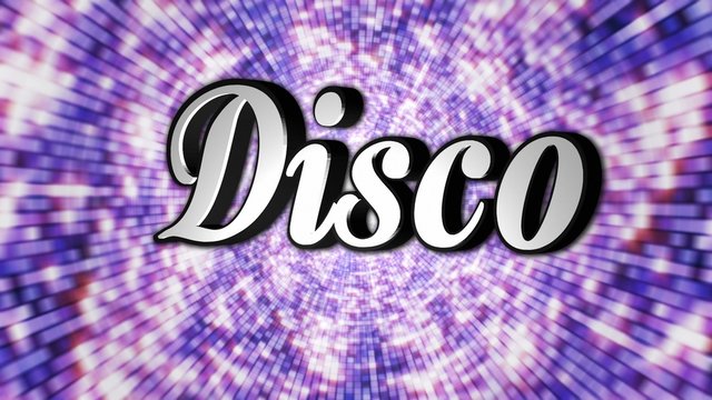 DISCO Rotation Text Text and Disco Dance Background, Loop, with Alpha Channel, 4k