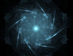 Obraz premium fractal radial pattern on the subject of science, technology and design