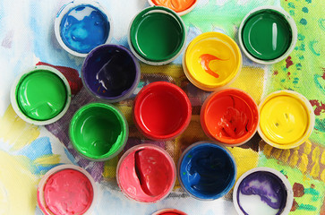 Set of color paints