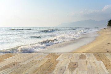 Wooden terrace on the Beach