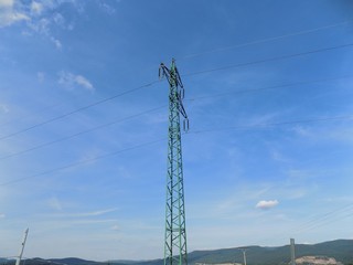 Power line column