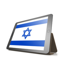 Tablet with Israel flag