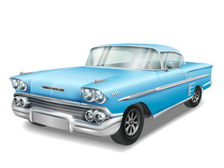 Obraz na płótnie Canvas veteran classic blue car