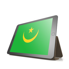 Tablet with Mauritania flag
