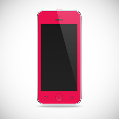 realistic detailed smartphone with touch screen isolated. stock vector illustration eps10 