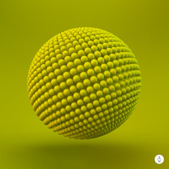 Sphere. 3d vector template. Abstract illustration.