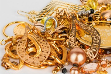 Beads jewelry - Stock Image macro.