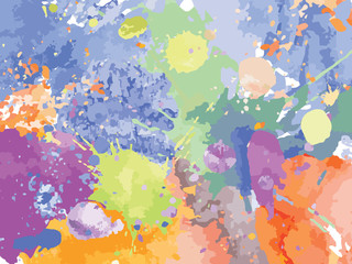 Colorful Watercolor blots splashes vector