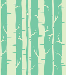 Seamless tree wallpaper, trees vector pattern