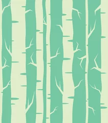Printed kitchen splashbacks Birch trees Seamless tree wallpaper, trees vector pattern