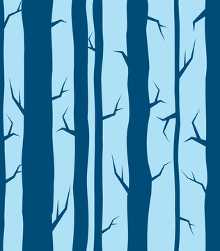 Seamless tree wallpaper, trees vector pattern © leszekglasner
