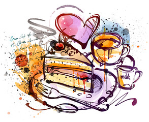 Cake Sketch - 87258412