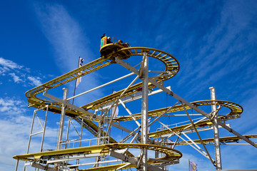 Amusement Park Rides On Brighton Pier. 