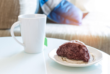 riceberry bread and cup of tea