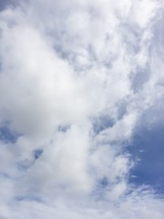 blue sky and cloudy