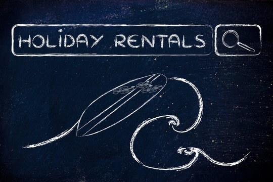 online search for holiday rentals