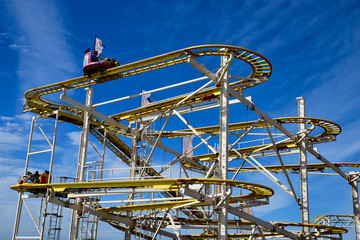 Amusement Park Rides On Brighton Pier. 