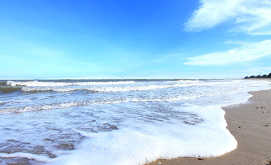 sea beach blue sky sand sun daylight