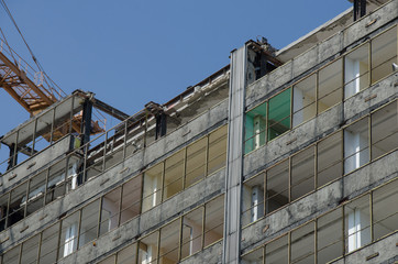 Demolition skyscraper.