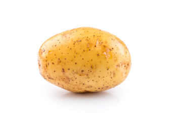potato isolated on white background close up
