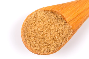 brown sugar in a spoon