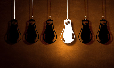 Naklejka premium Hanging light bulb