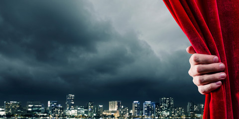 Opening curtain