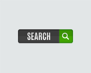 Search web button flat design. Template for website