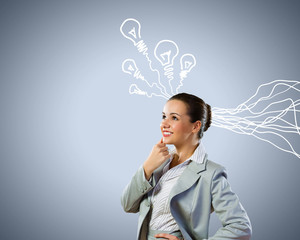 Young businesswoman has an idea