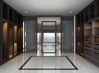 3D render of empty room interior 