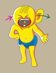 Angry Baby, art vector design