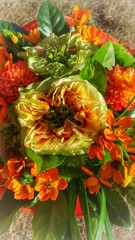 Blumenstrauss - orange, gelb
