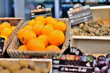 Oranges on the market