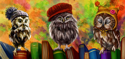 Совы и книги