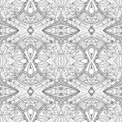 Vector Seamless Abstract Black and White Tribal Pattern