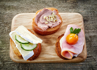 various bruschettas