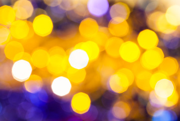 dark yellow and violet flickering Christmas lights