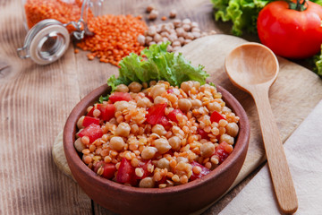 chickpea dish orange lentil and tomato