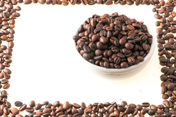 picture made with coffee beans