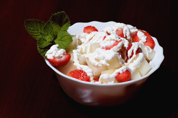 fruit salad strawberries melon