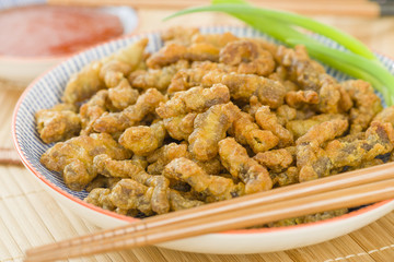 Crispy Beef - Oriental battered and deep-fried beef with sweet chilli sauce.