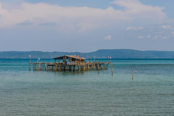 Vintage sea house in gulf of Thailand.