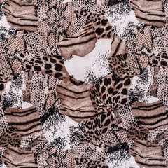 texture of print fabric striped leopard and snake - 87273875