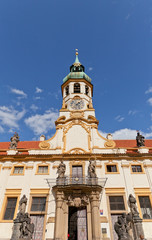 Fototapeta na wymiar Facade of the Church of Lord Birth (Loreta) in Prague